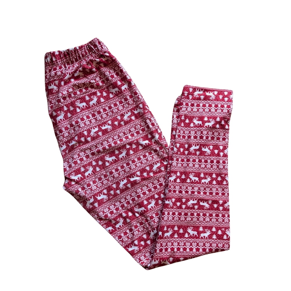 Red Patterned Women's Leggings